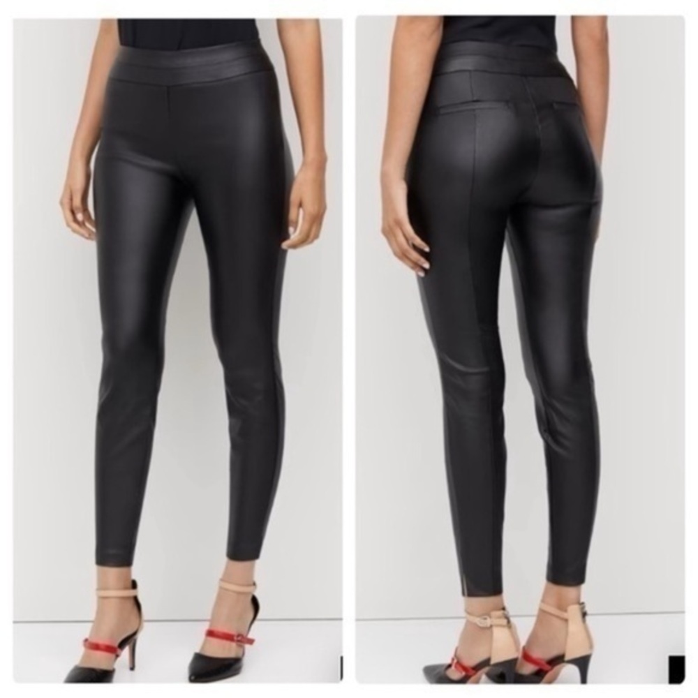New York & Company Black Faux Leather Leggings